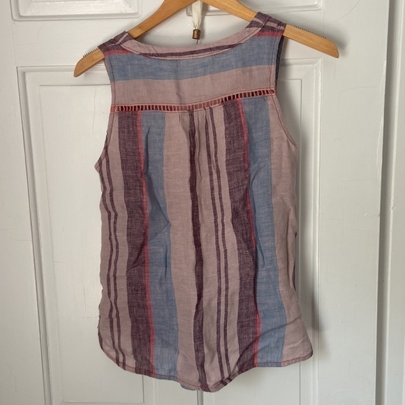 Anthro linen tie front sleeveless top - Picture 5 of 5